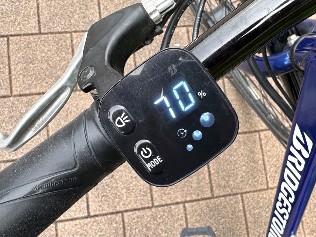 引き取り限定 ブリヂストンTB1e ブルー(回生充電モデル) サイコン付き