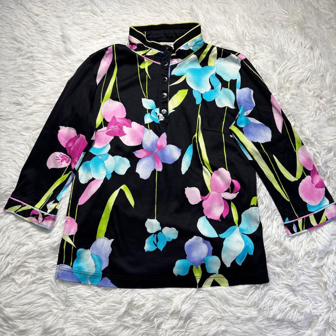 ✨美品✨　レオナール　トップス　シャツ　スポーツウェア　花柄　Sサイズ　115