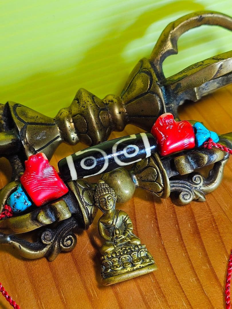 年代不明‼️三眼天珠 ネックレス