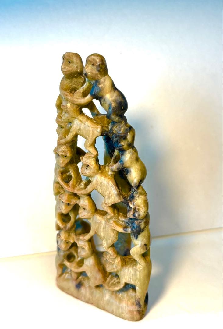 印材、遊印、篆刻、置物、書道、落款印：（猿一図柄）も木から落ちる。