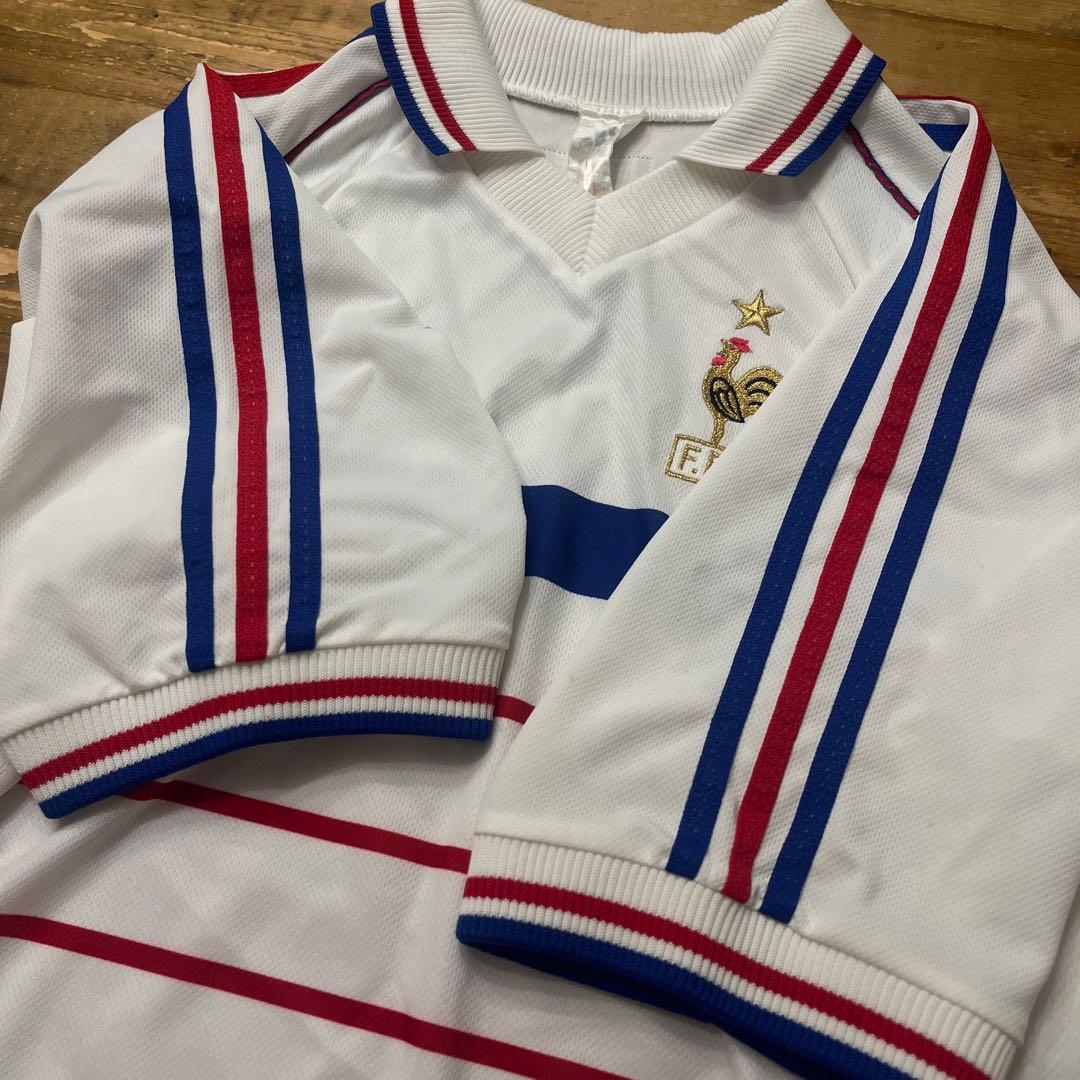 90s adidas アディダス フランス代表 サッカー ゲームシャツ