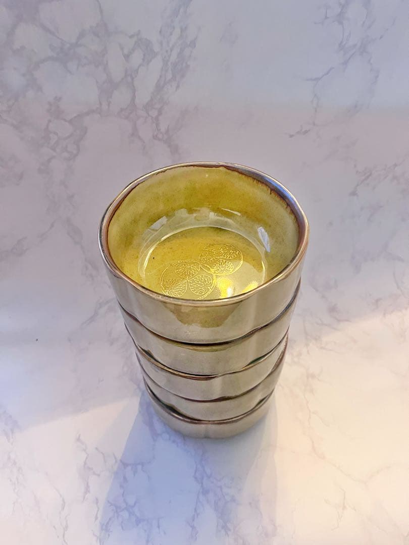 【破格】徳川家家紋(三つ葉葵)重ね皿5枚 和骨董 名物歴史物 江戸時代家康 珍品