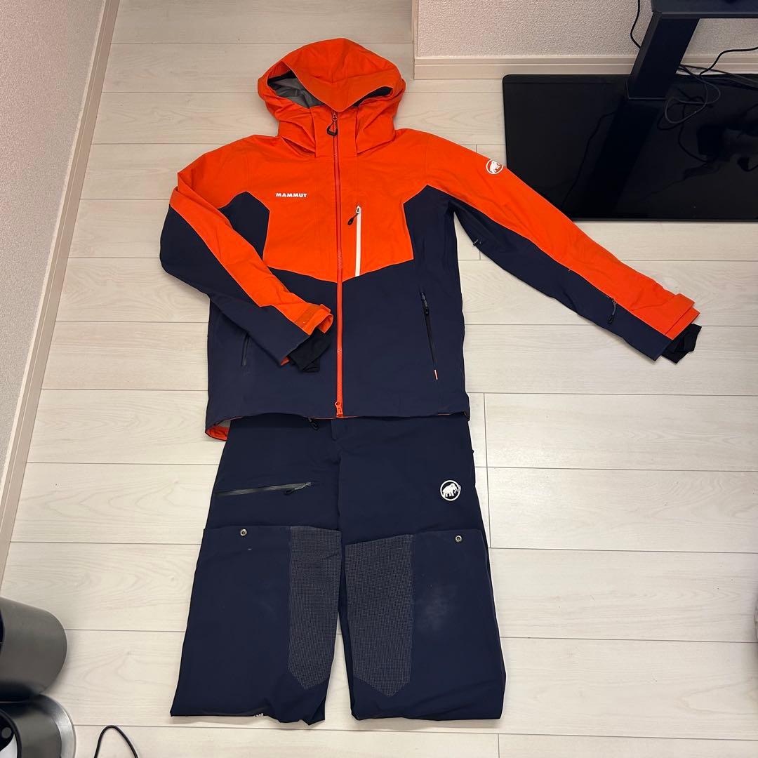 Mammut スキー スノーウェアセット オレンジ/ネイビー