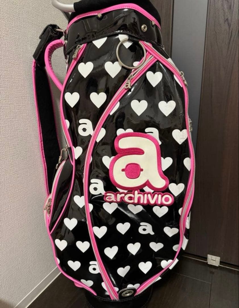 【タイムセール】アルチビオ キャディバッグ (ピンクハート柄)