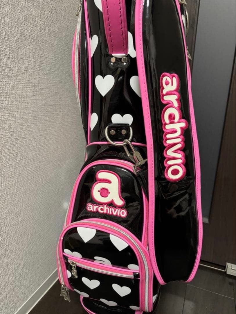 【タイムセール】アルチビオ キャディバッグ (ピンクハート柄)