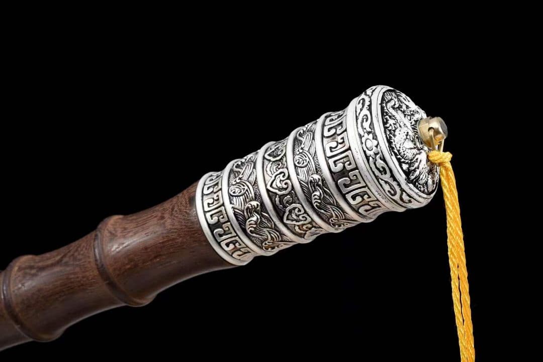 太極八卦鎮宅巨剣（花梨木金）古兵器   武具　刀装具　日本刀　模造刀