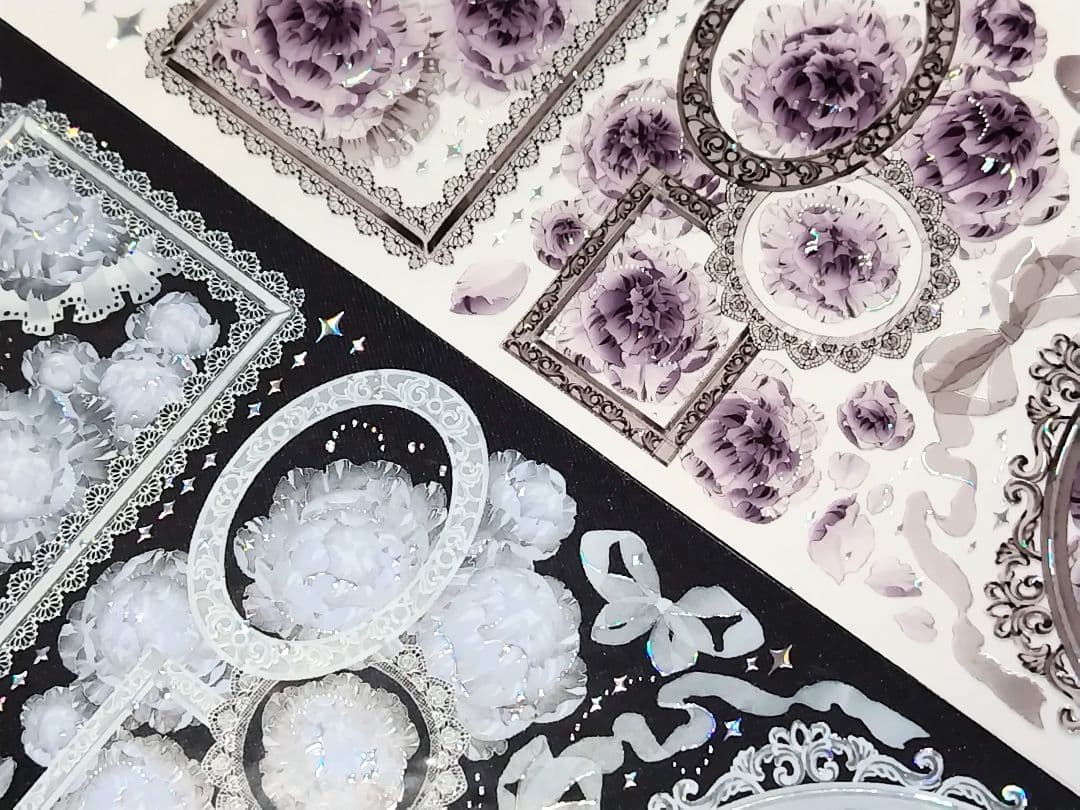 切売 519★ 海外 マスキングテープ マステ PET 装飾 花 贝壳銀