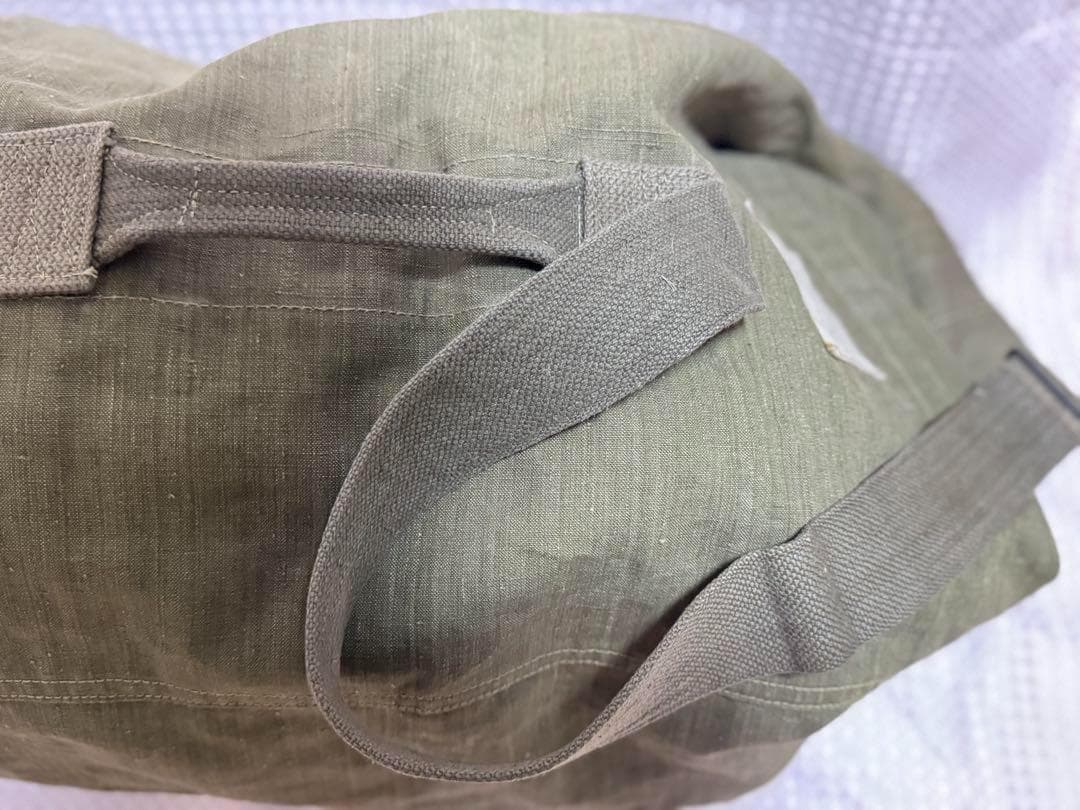 フランス軍 実物 ダッフルバッグ リネン