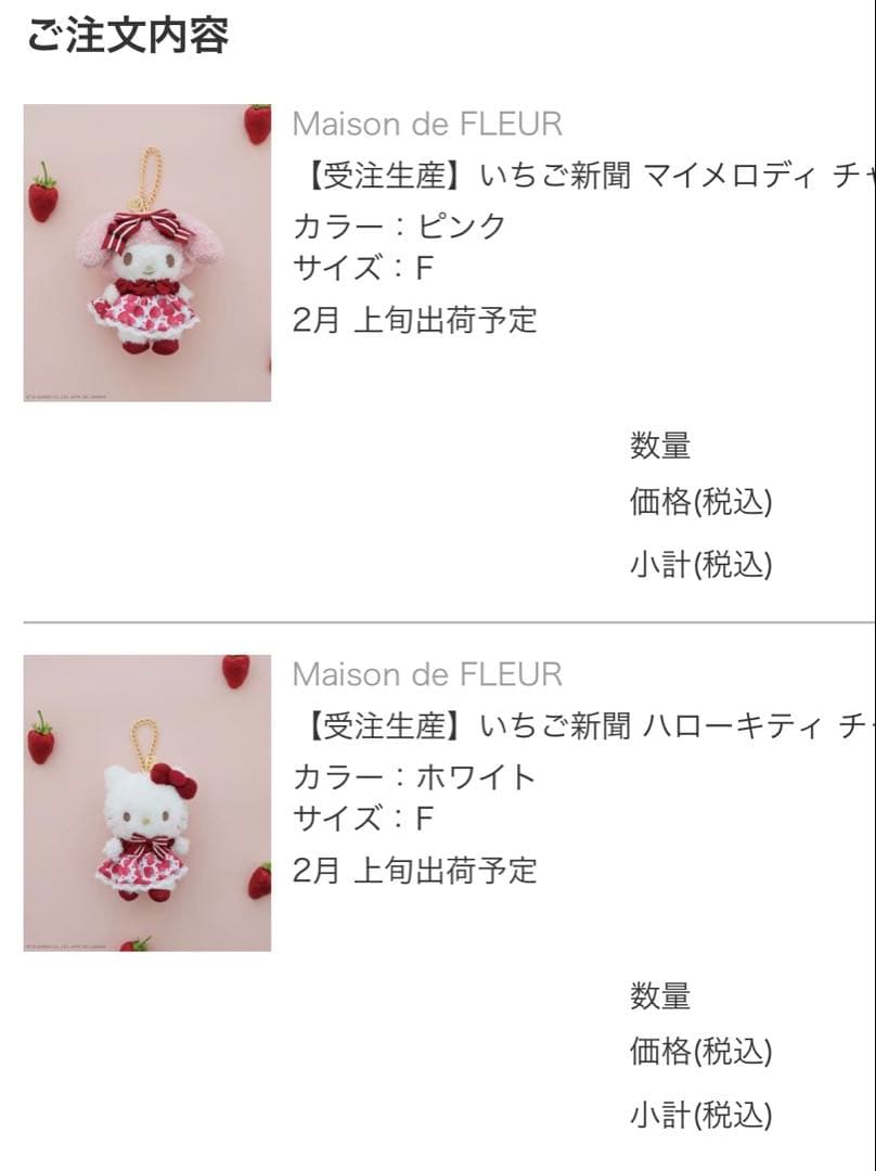 Maison de FLEUR メゾンドフルール いちご新聞 キティマイメロ