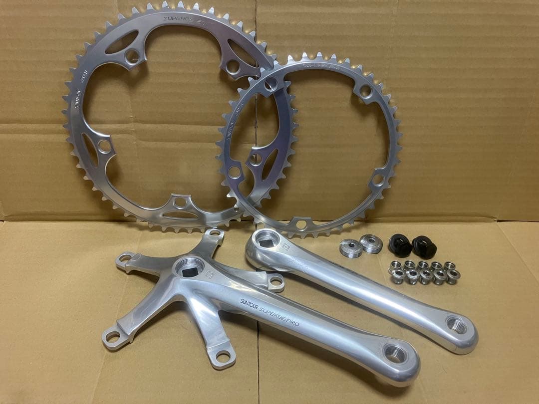 値下げ 中古 SUNTOUR SUPERBE PRO ロード クランクセット