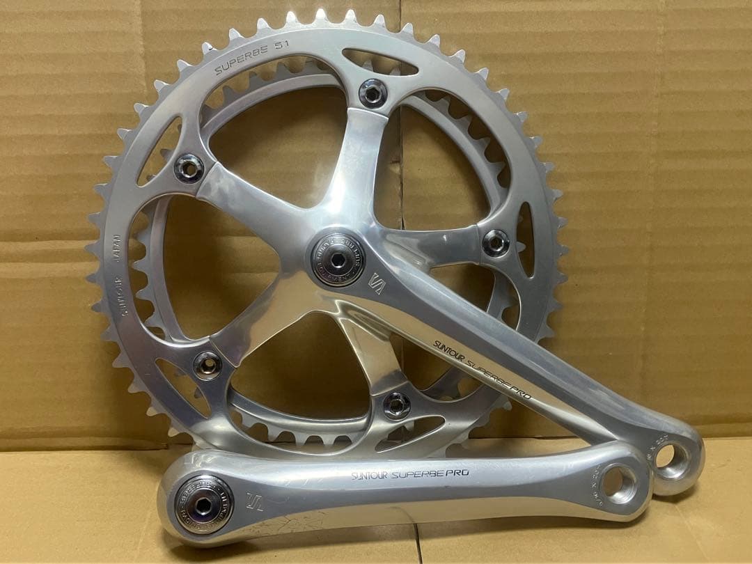 値下げ 中古 SUNTOUR SUPERBE PRO ロード クランクセット