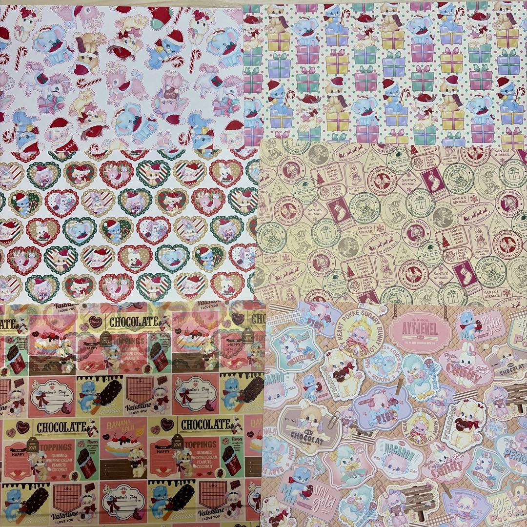 値下げ 海外マステ　コラージュ素材 デザインペーパーなど大量まとめ売り☆