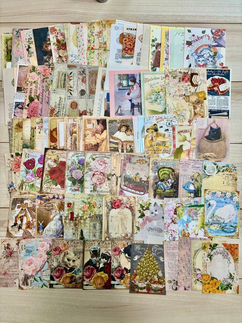 値下げ 海外マステ　コラージュ素材 デザインペーパーなど大量まとめ売り☆