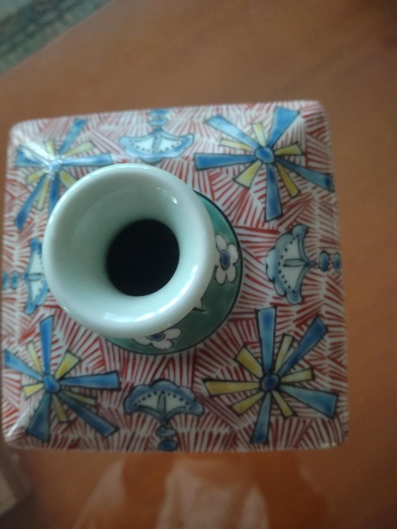 有田染錦アヤメ花瓶