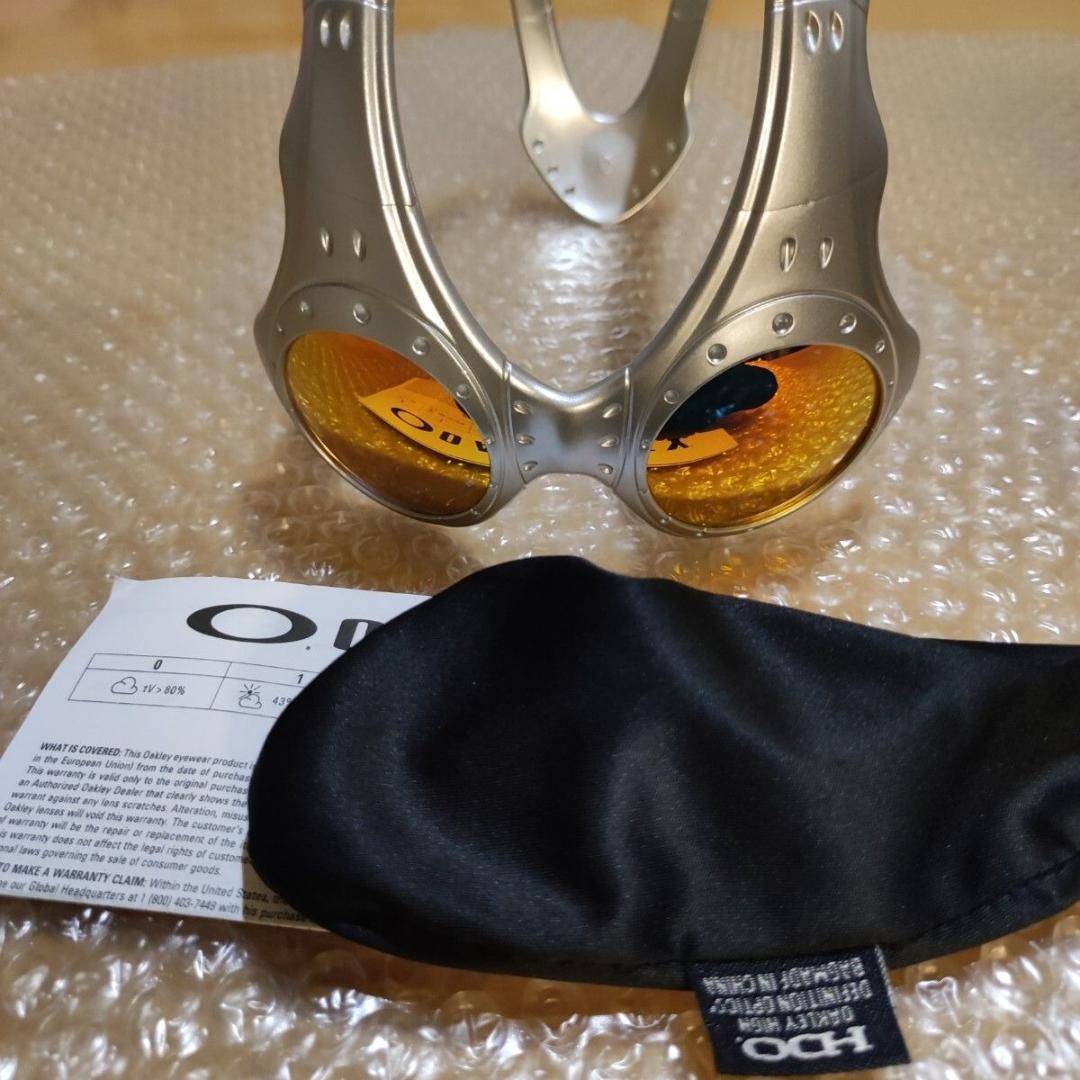 OAKLEY シルバー ゴーグル オレンジレンズ