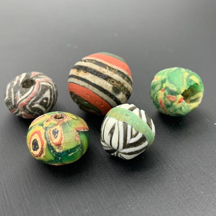 お買得！アンティーク とんぼ玉5個セット