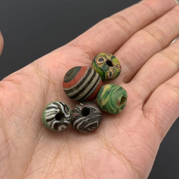 お買得！アンティーク とんぼ玉5個セット