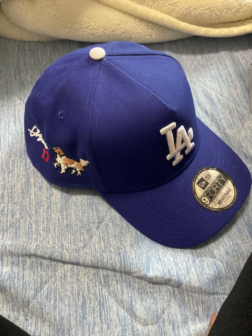 ドジャースキャップ デコピン&大谷翔平サイン刺繍 ニューエラ