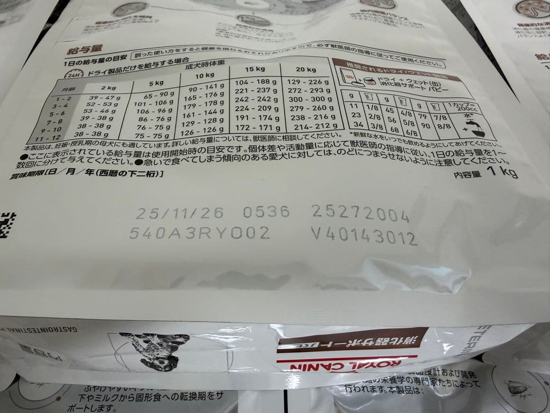 ロイヤルカナン 犬用 消化器サポート パピー 1kg×5袋