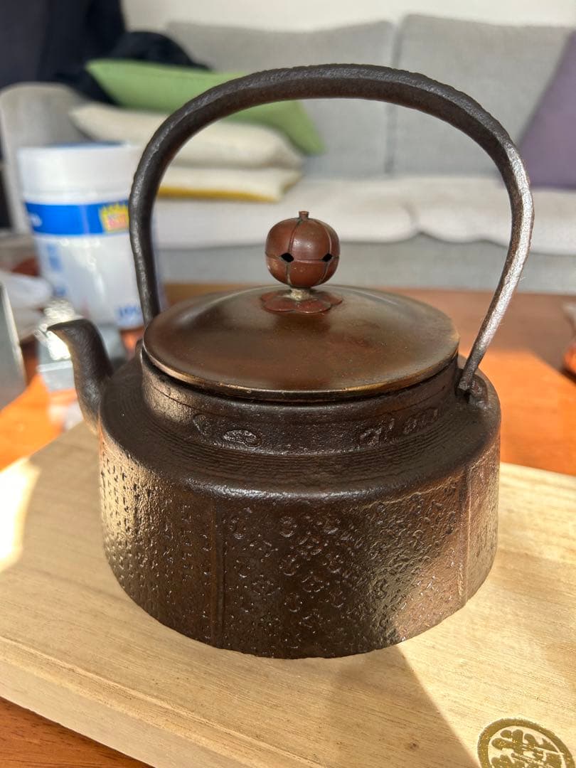 南部鉄天祐堂 希少天祐堂　鉄瓶　骨董品　 アンティーク 約1.5L