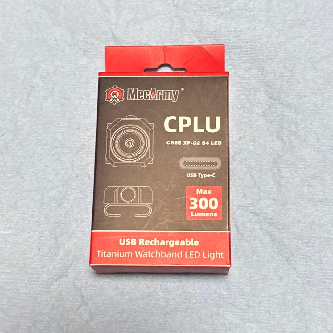 MecArmy CPLU チタン時計バンド LED ライトUSB-C 充電式