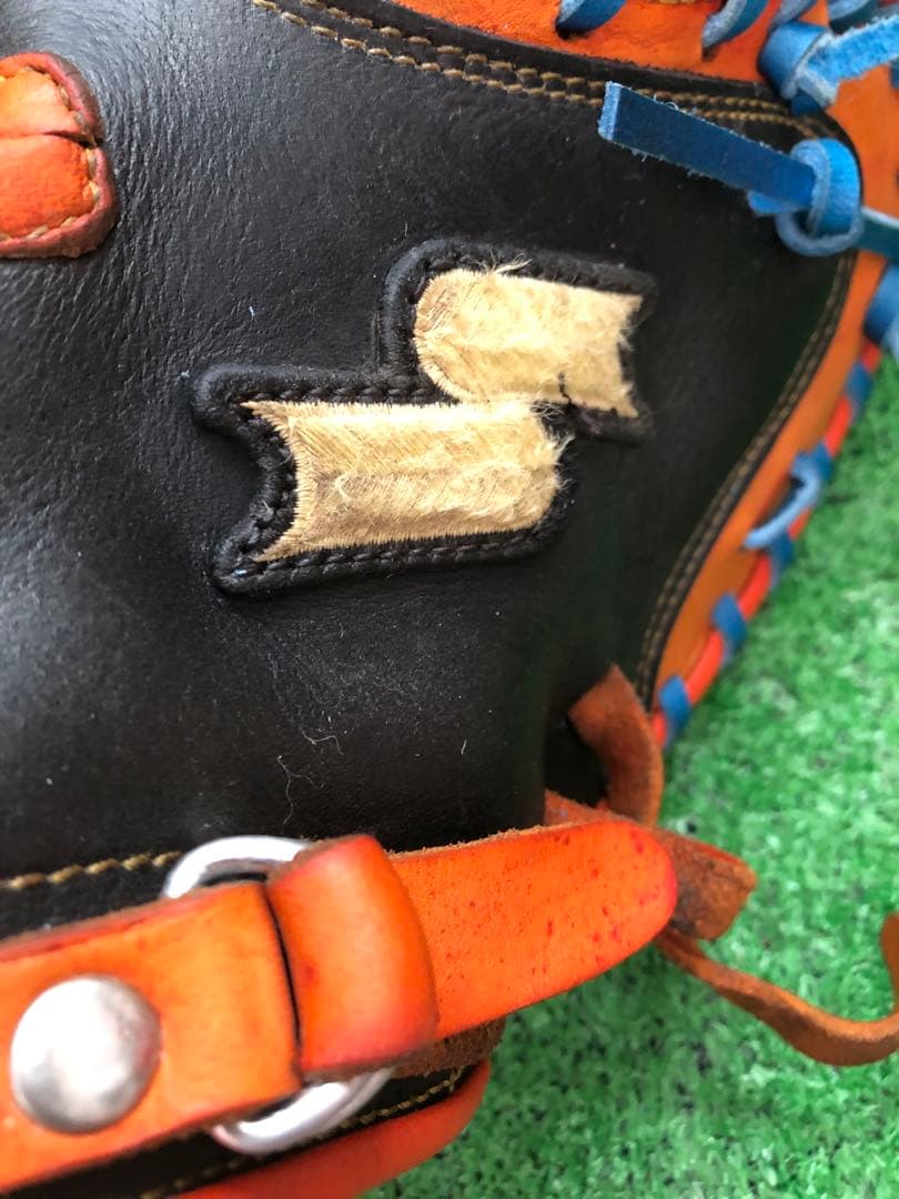 SSKスーパープロ軟式キャッチャーミット 黒/オレンジ/青