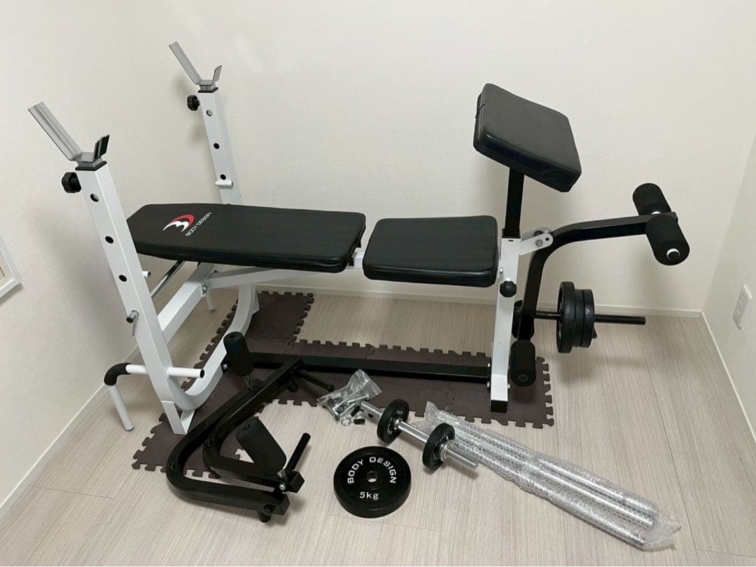 マルチプレスベンチ バーベル　セーフティバー　ウエイト BODY DESIGN