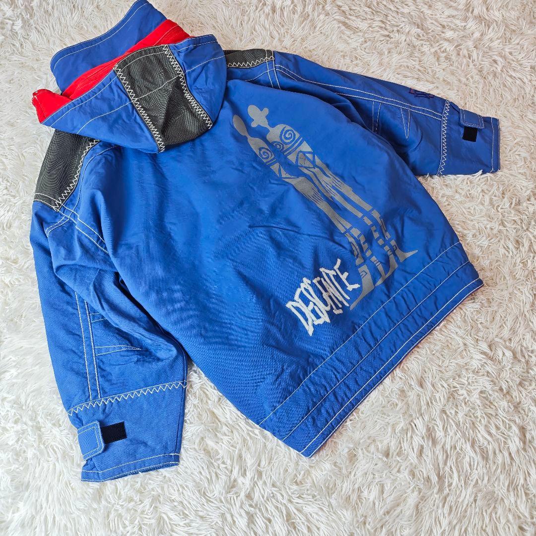 【90ｓ】DESCENTE デサント 中綿スキージャケット 青赤　ゆるダボ S