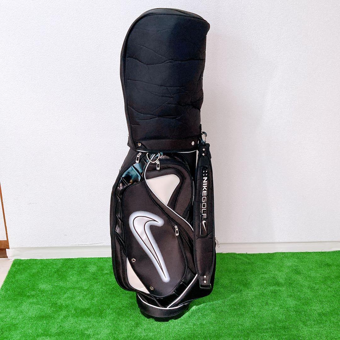 NIKE GOLF キャディバッグ 6口 フード付き 廃盤品 希少 レア BK