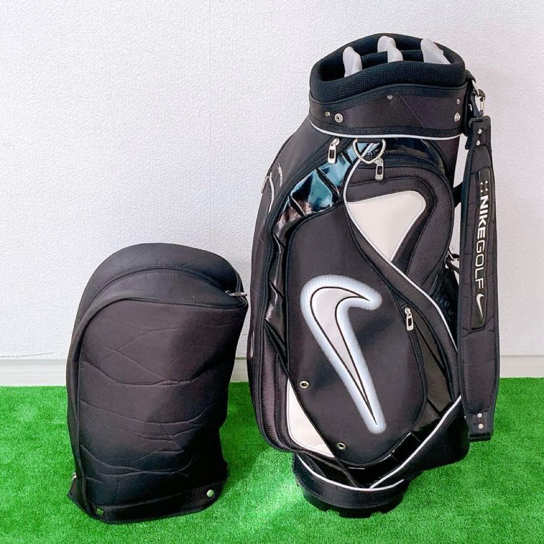NIKE GOLF キャディバッグ 6口 フード付き 廃盤品 希少 レア BK