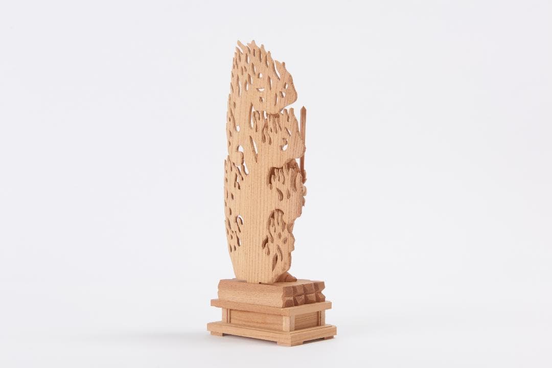 欅　立不動明王　30ｃｍ #020