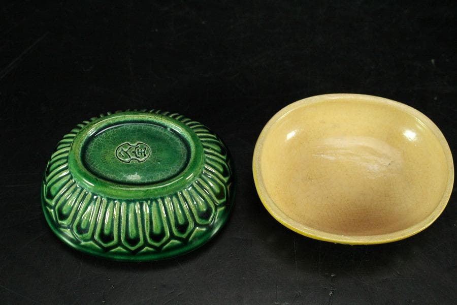 久世久宝作 交趾龍香合 共箱(K-BB523)