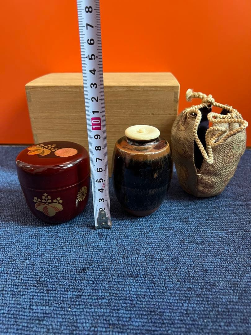 1176  茶入　棗　セット　蒔絵