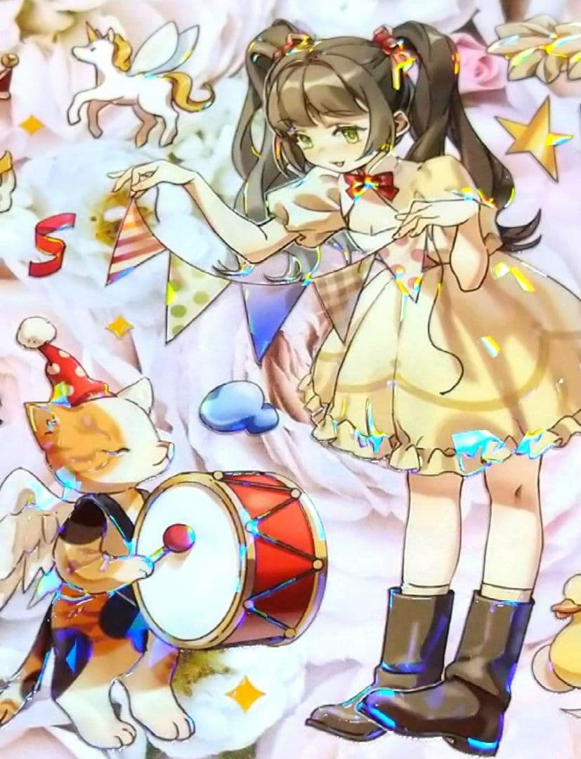 ✩のこり１✩J447＃珍妮的玩具城堡(贝壳光)切売り海外人物マステ女の子