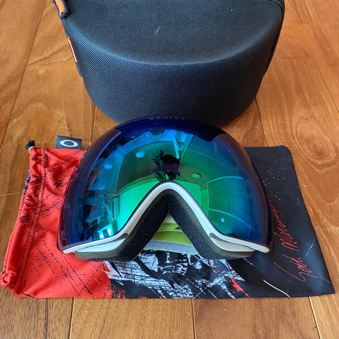 【美品】OAKLEY FLIGHT DECK グリーン　スキー　スノボ　ゴーグル