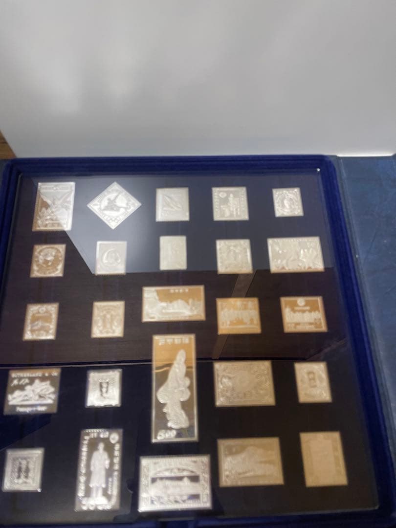 日本の偉大な切手　公式銀製プルーフ・コレクション　解説書バインダー付き