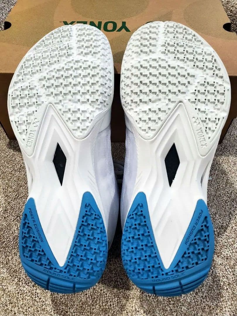YONEX 25.5 エアラスZメン ホワイトブルー バドミントンシューズ