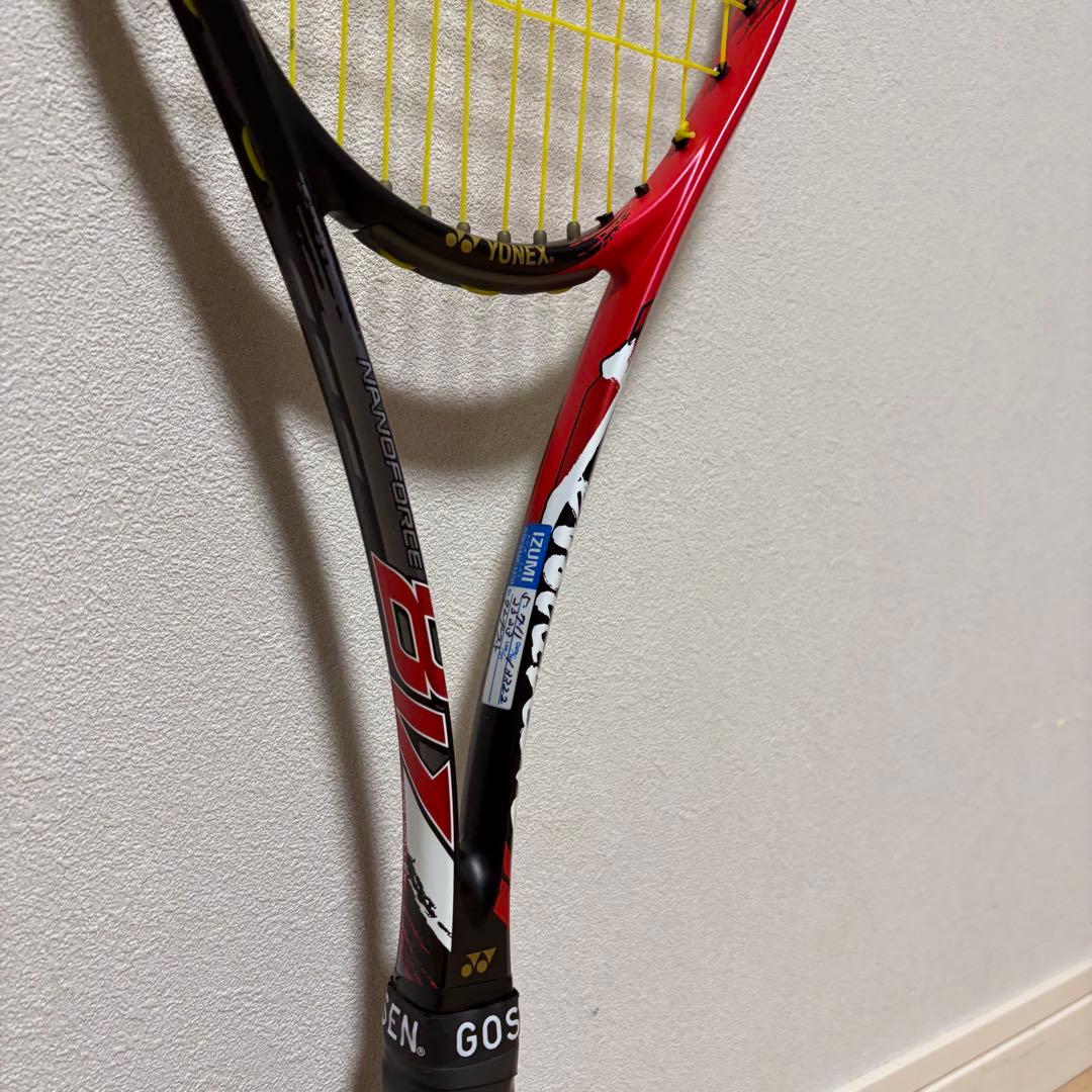 【極美品】YONEX ナノフォース 8V レブ フレイムレッド