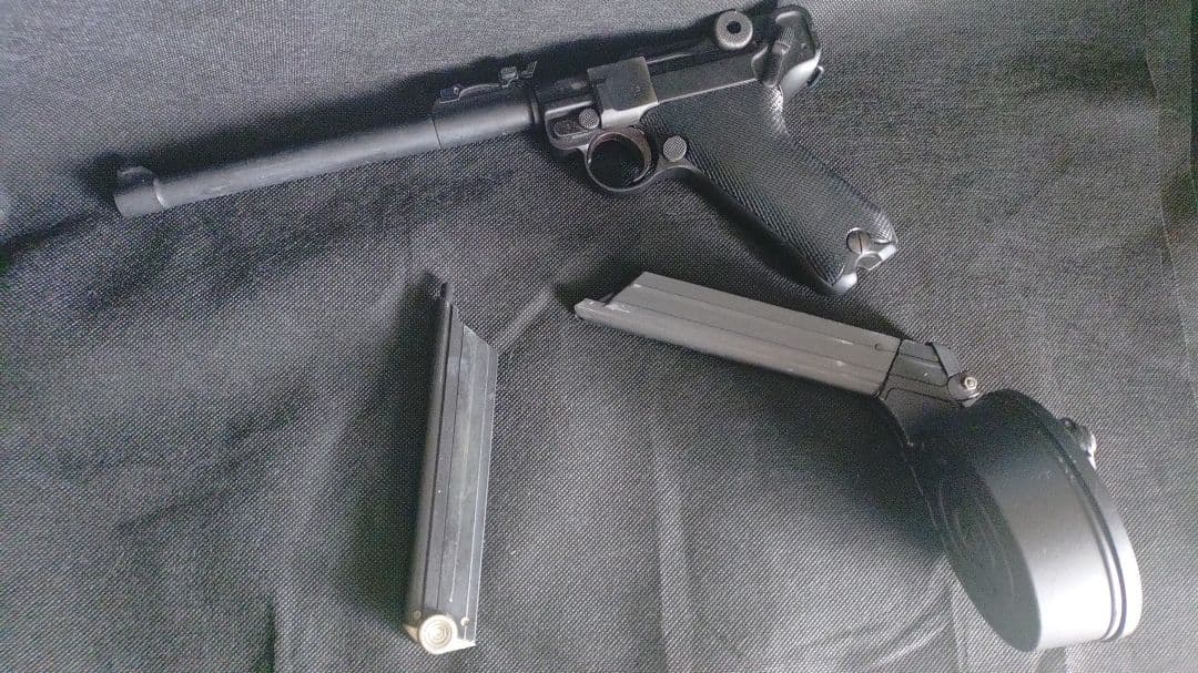 タナカワークス P08 ルガー 8in HW&WE ルガー用スネイルマガジン付き