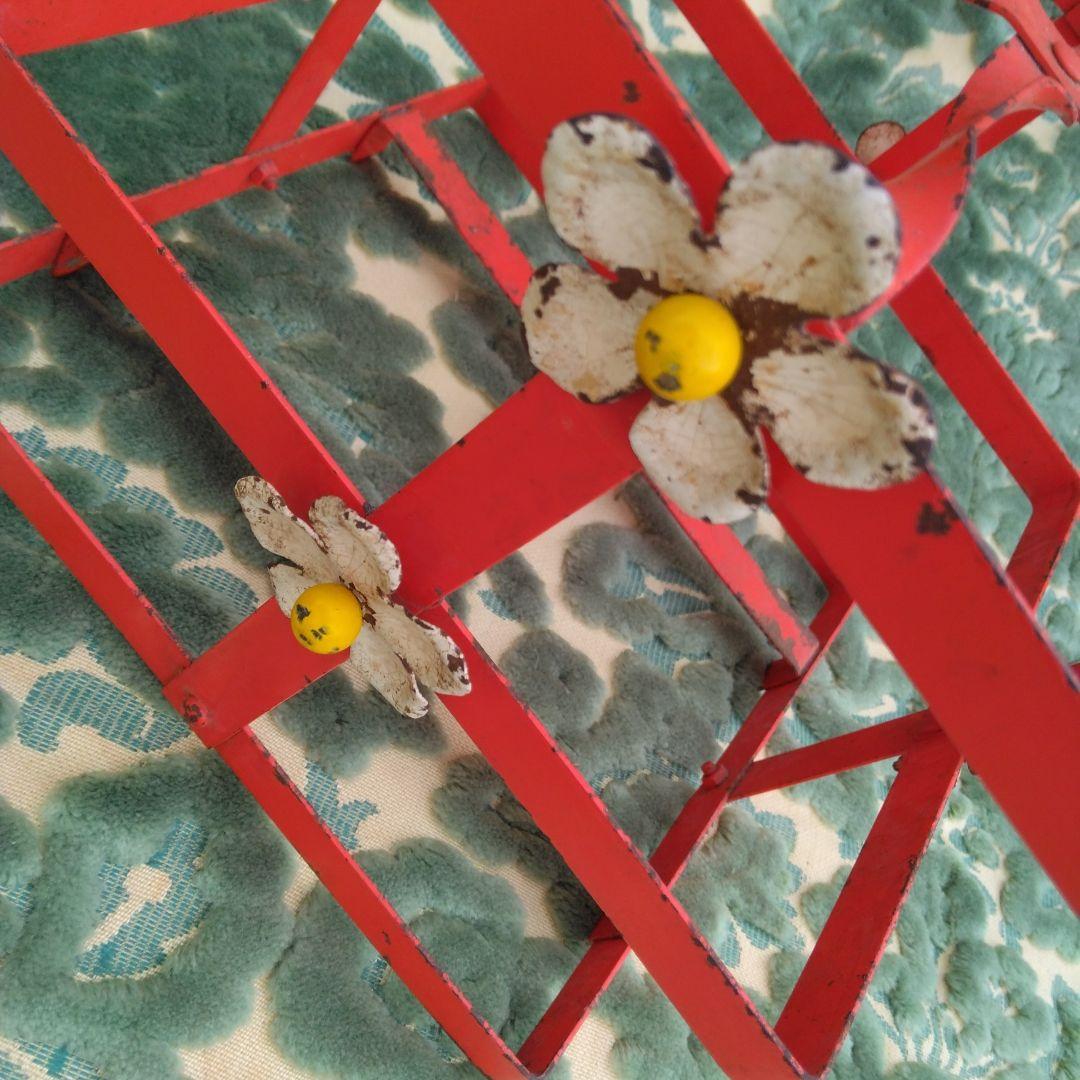 フランス　1920年代　アンティーク　アイアンボトルキャリー