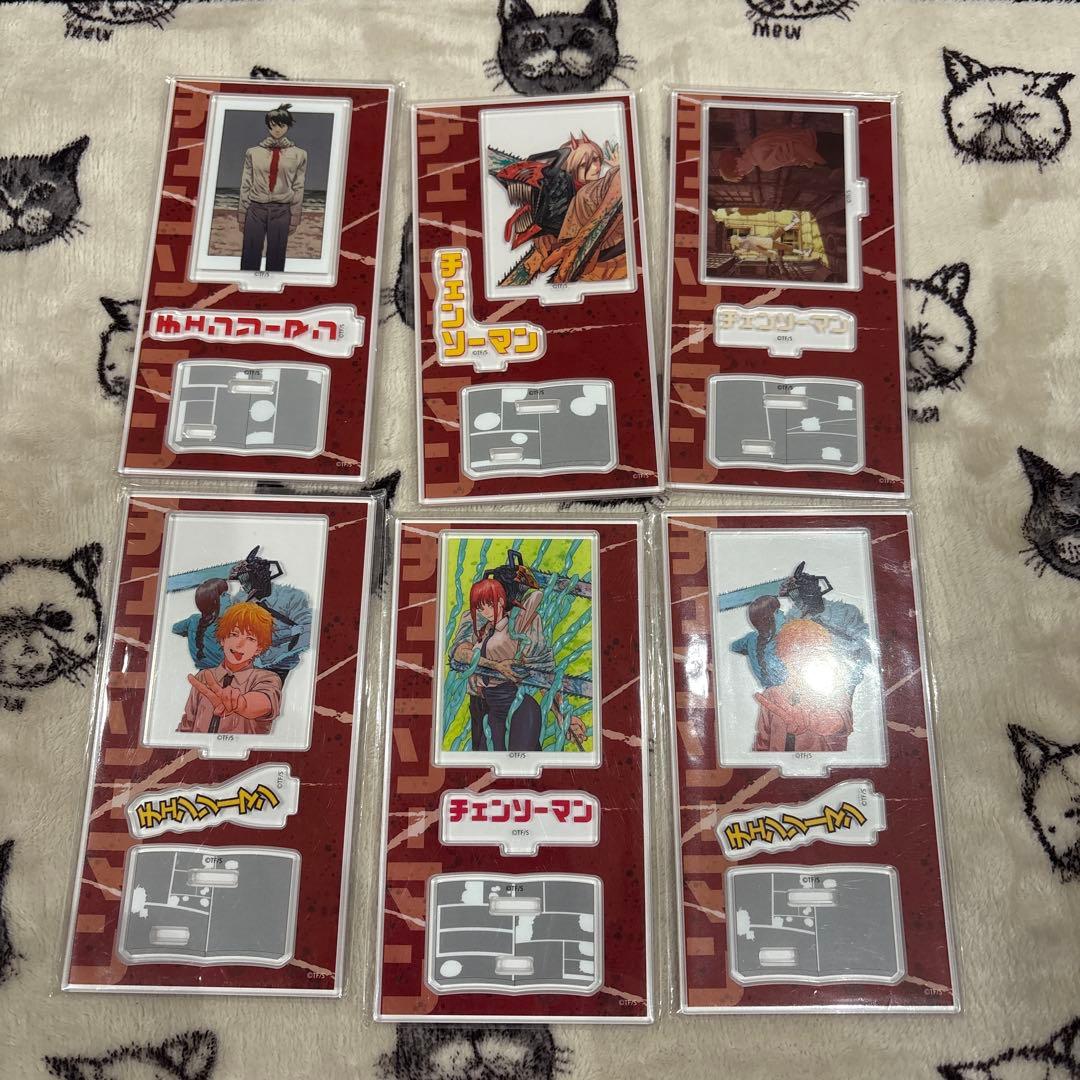 ローソン　チェンソーマン アクリルスタンド　6枚　色紙　ミニノート