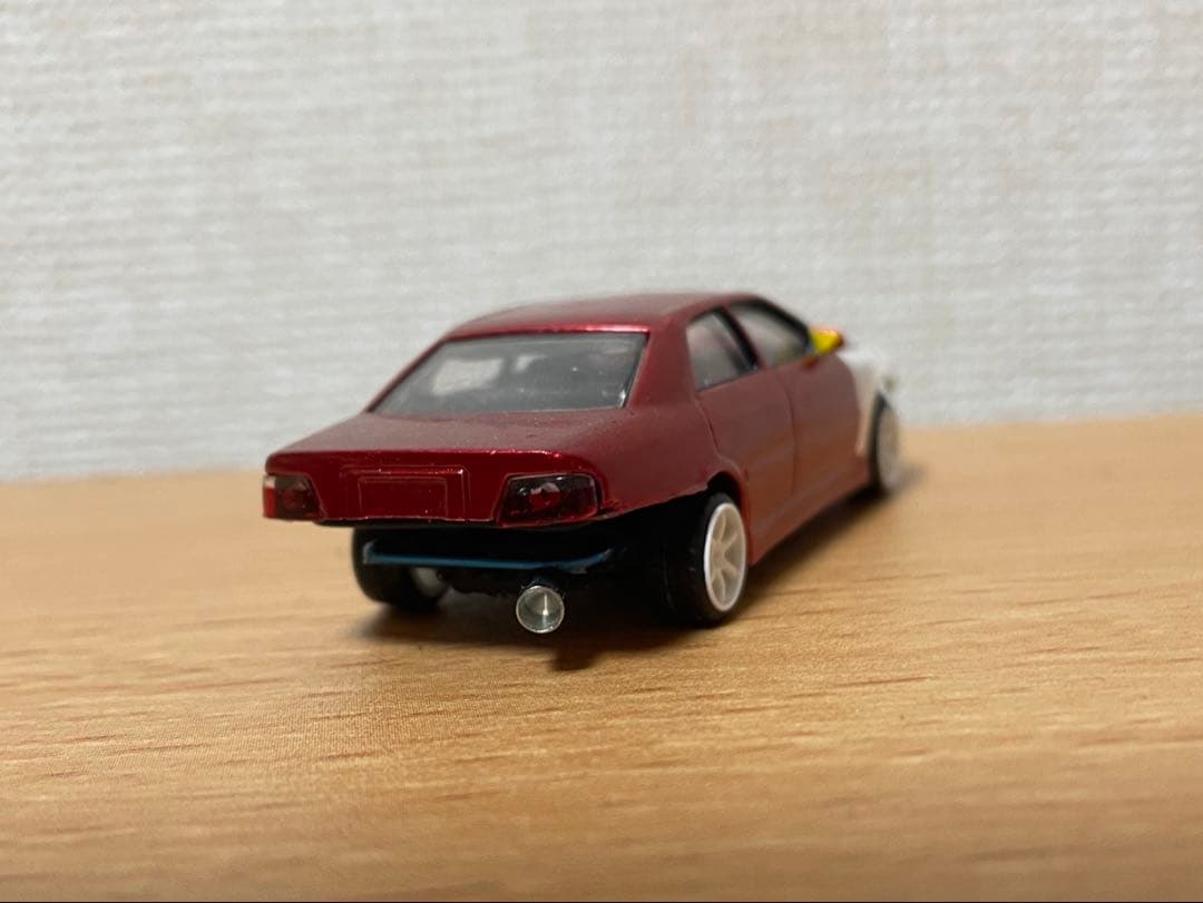 1/64 改 チェイサー ドリ車 ミサイル ミニカー トヨタ 1JZ アオシマ