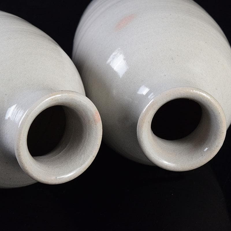 京焼　三浦竹軒造　徳利　一對　小皿　三客　共布共箱　2点まとめて　V　R8136