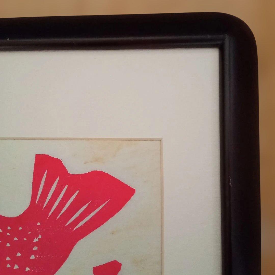 【真作 縁起物】「天地のめぐみ 手をあわす」(額装) 無弟(長谷川富三郎)