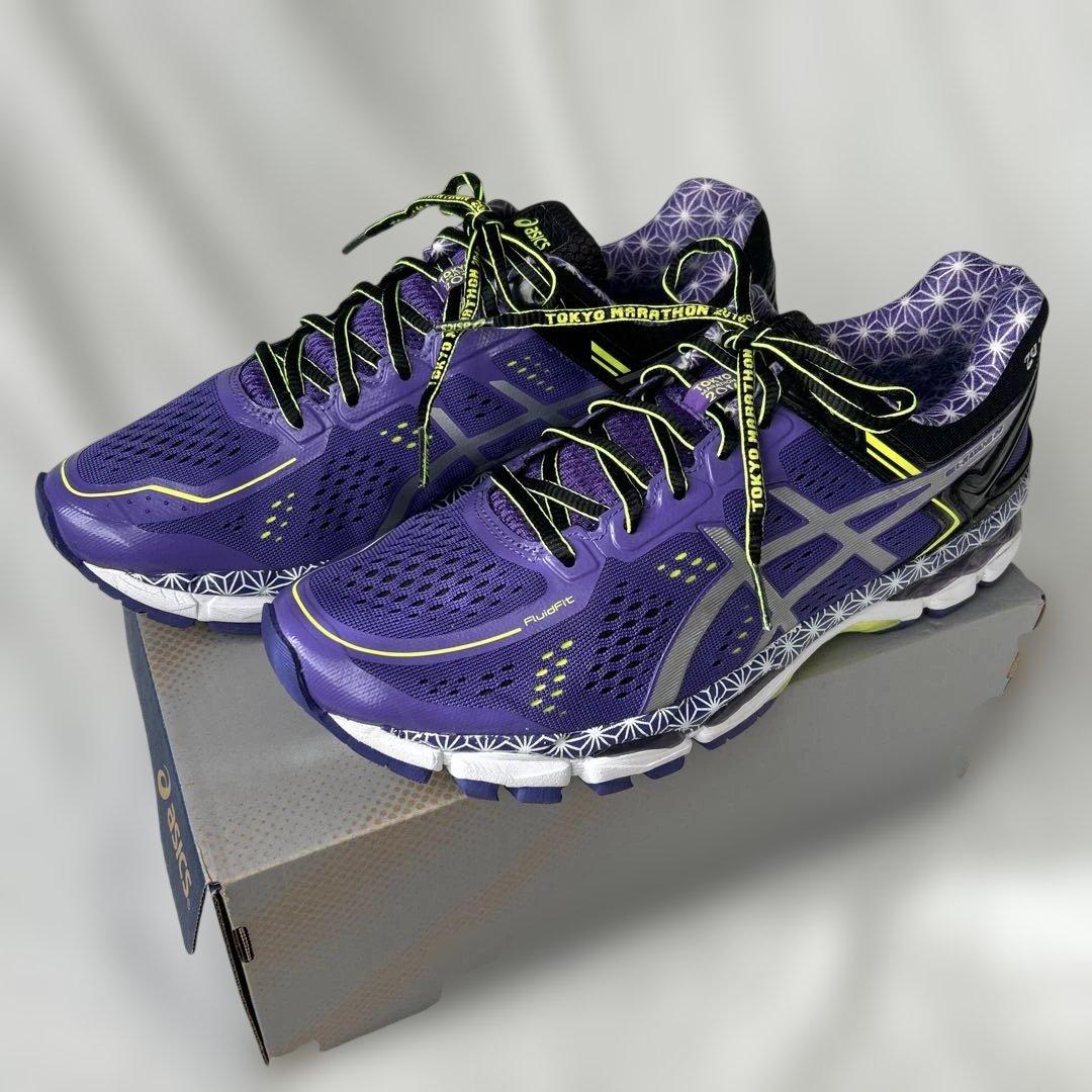 asics 東京マラソン10周年モデル ランニングシューズ27.0cm 紫