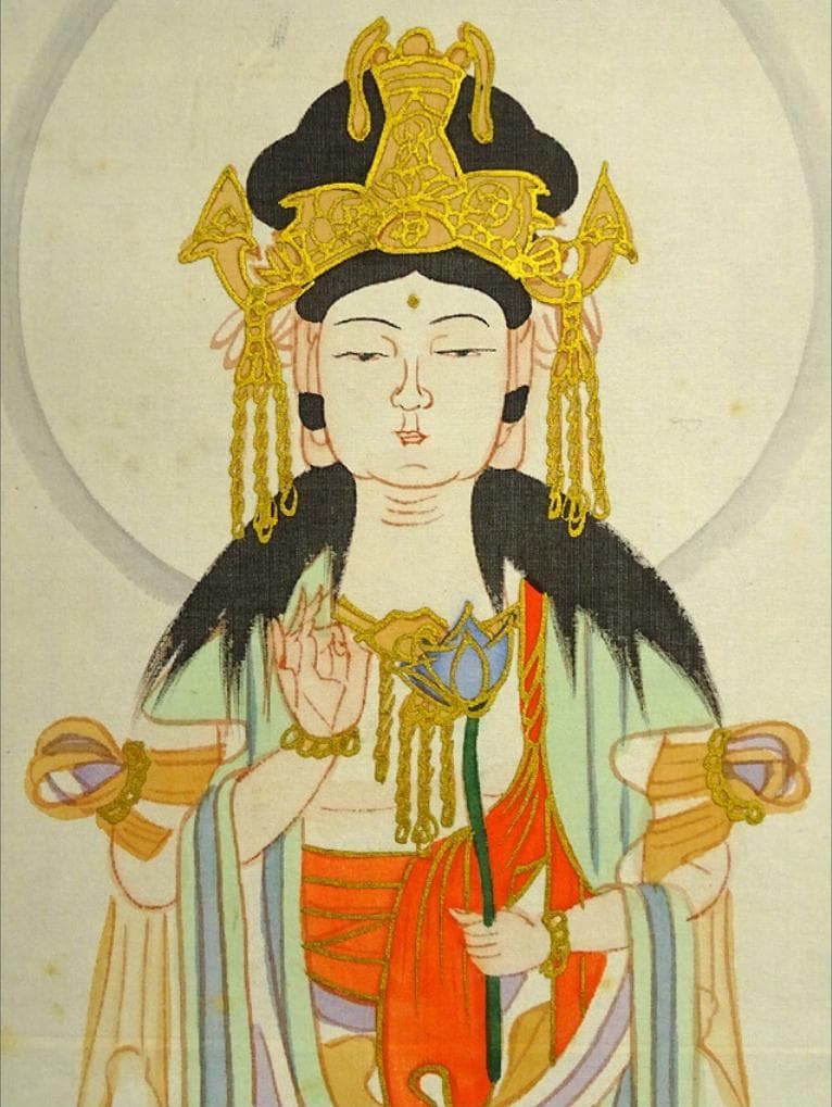 掛軸 山本光洋『西国三十三所霊場御朱印』仏画 絹本 共箱付 掛け軸 a06212