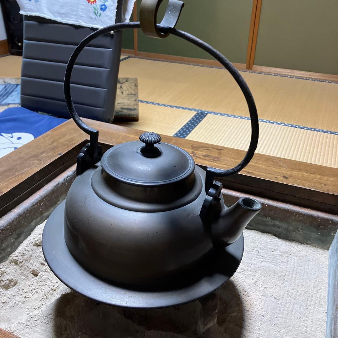 R★骨董　とても大きなやかん　鋳物？銅器　茶道　茶道具