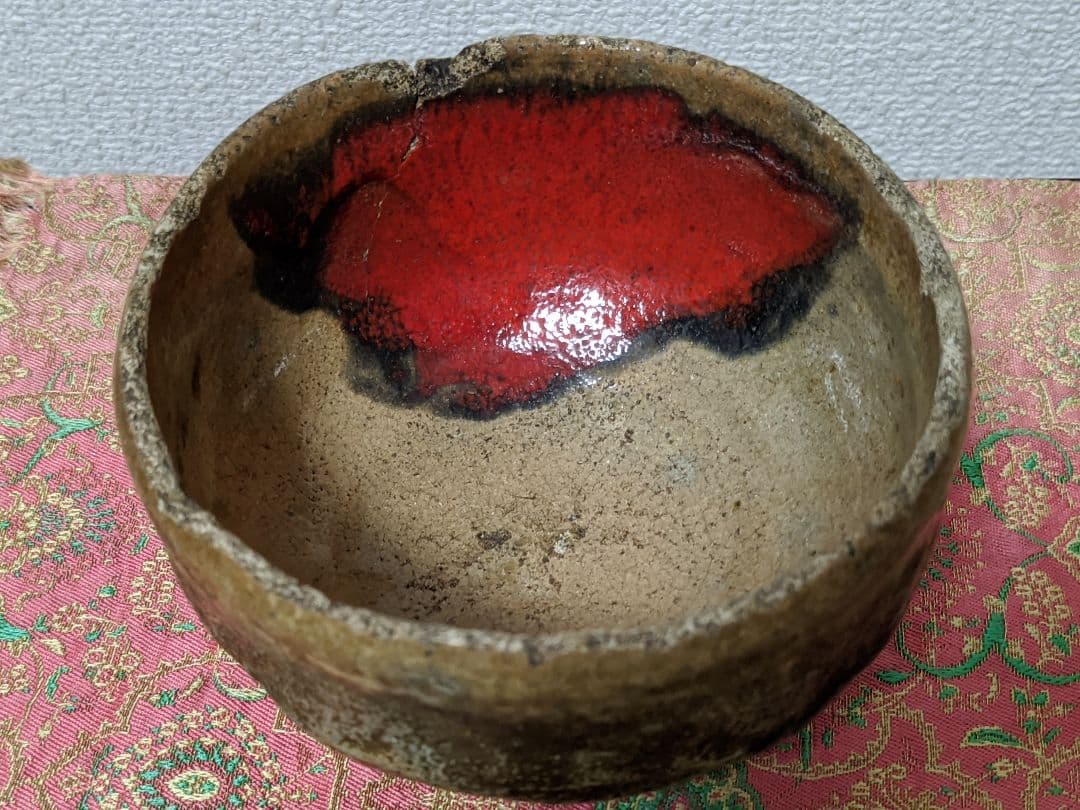 ⭐絶品！一点物 江戸時代 朱赤楽茶碗 茶道具 抹茶盌 古美術品 レア物 骨董品