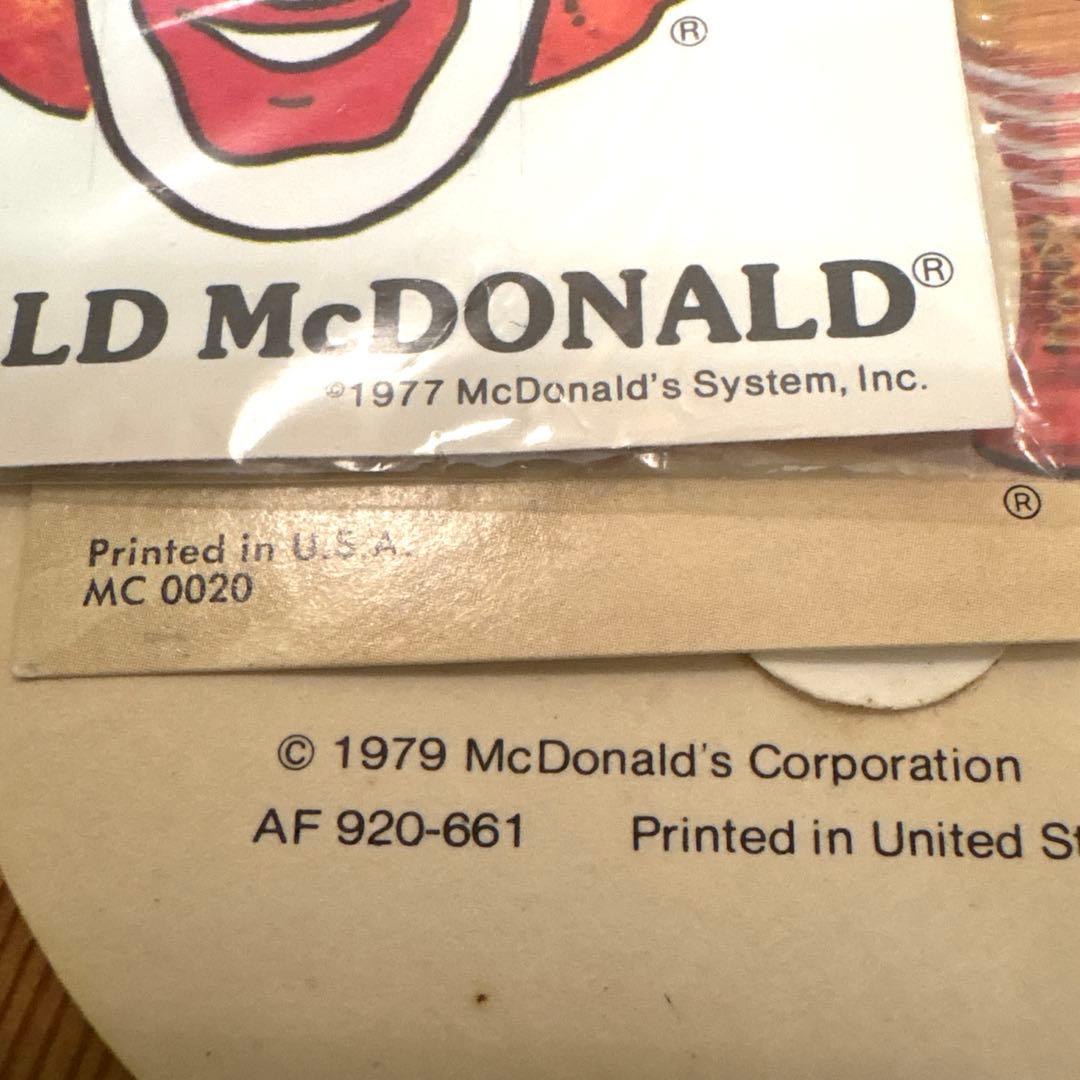 70年代　ロナルドマクドナルド　レアグッズ　セット　McDonald’s