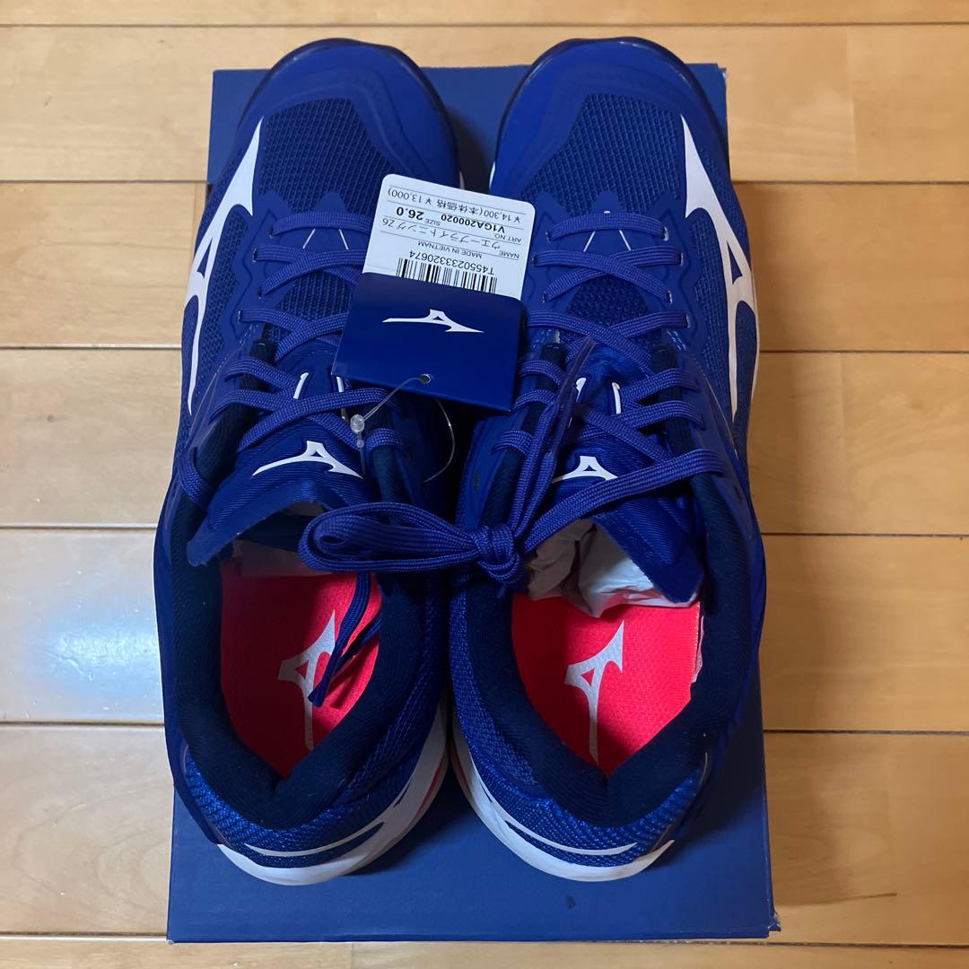 ミズノ　バレーボールシューズ　ウエーブライトニングZ６26.0cm 青